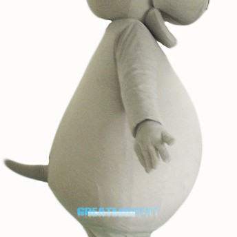 Big Fat Grey Hippo Mascot Costume