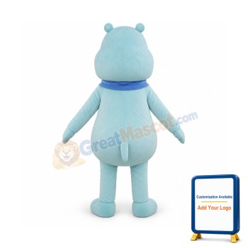 Light Blue Hippo Mascot Costume