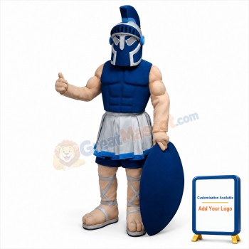 Blue Power Warrior Mascot Costume