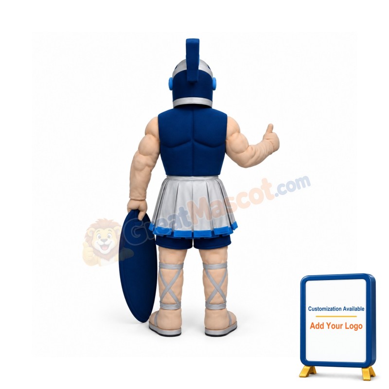 Blue Power Warrior Mascot Costume