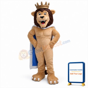Power Muscular Lion Mascot Costume