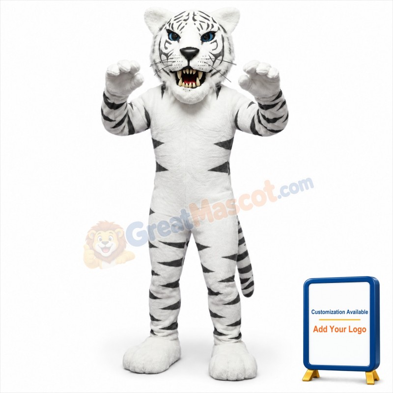 White Tiger Mascot Costume
