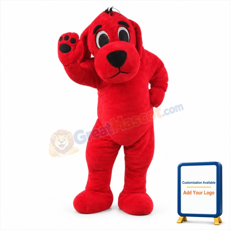 Big Red Dog Mascot Costume
