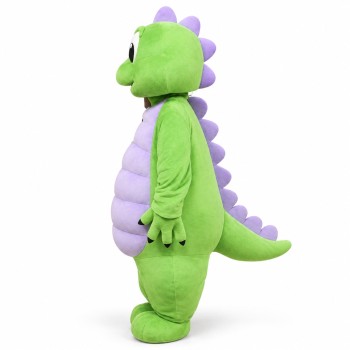 Cute Green Dinosaur Mascot Costume