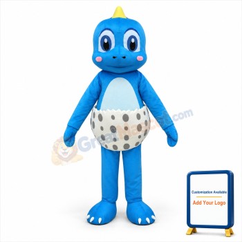 Blue Dinosaur Mascot Costume