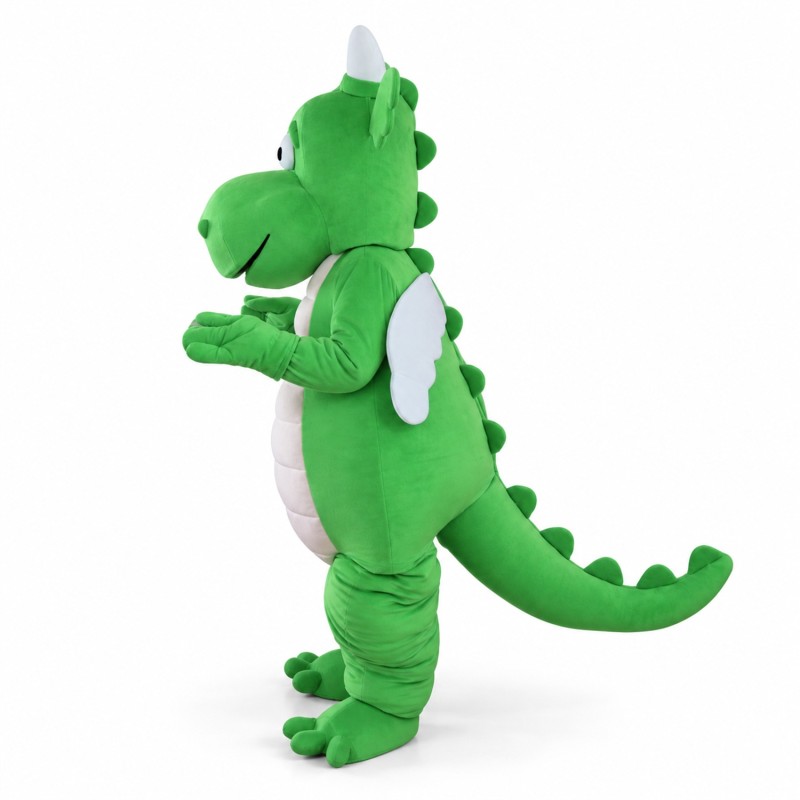 Green Adult Dragon Mascot Costume