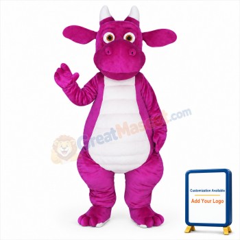 Purple Adult Dragon Mascot Costume