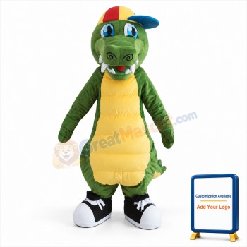 Adult Green Crocodile Mascot Costume
