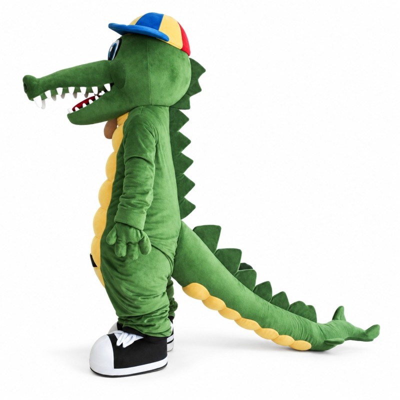 Adult Green Crocodile Mascot Costume