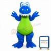 Adult Blue Green Dinosaur Mascot Costume