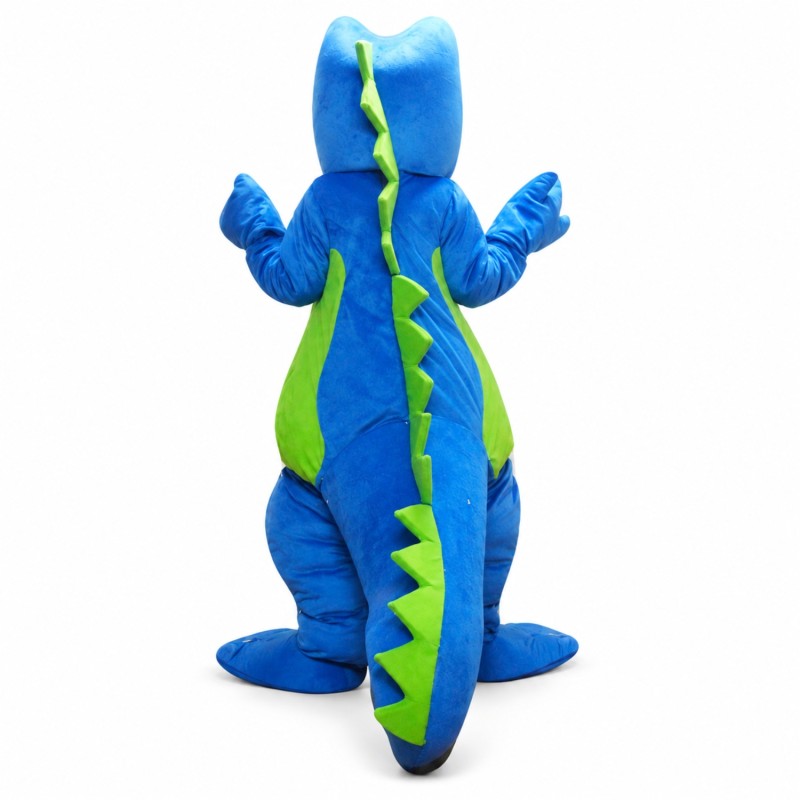 Adult Blue Green Dinosaur Mascot Costume