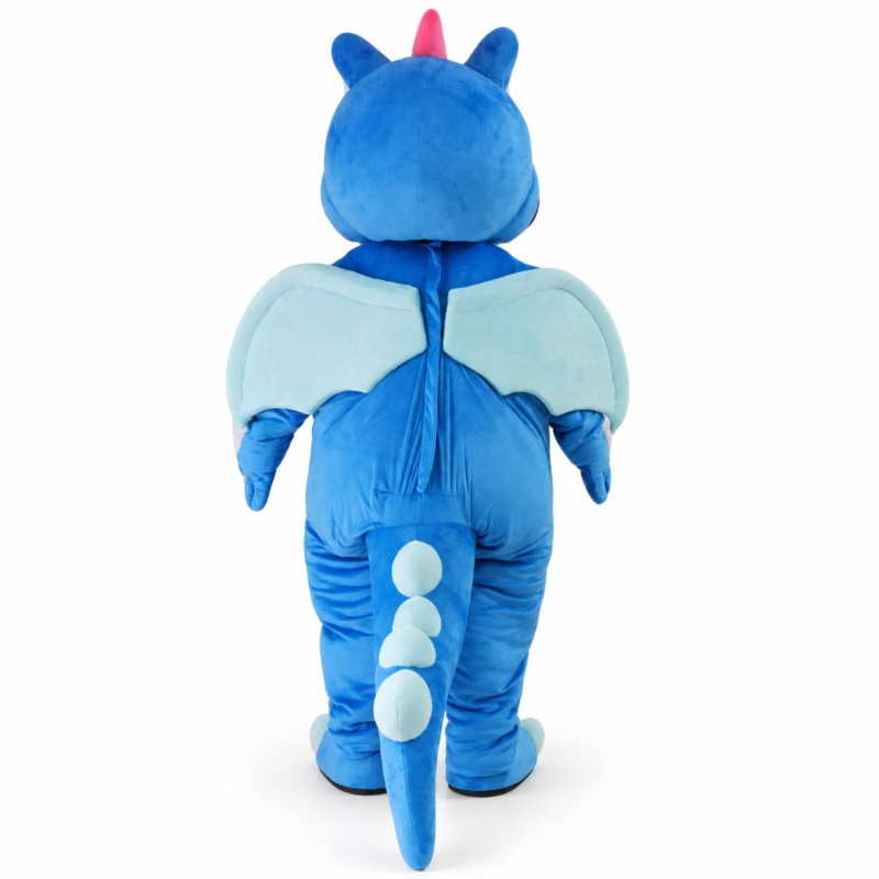 Cute Blue Dragon Mascot Costume
