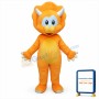 Orange Dinosaur Mascot Costume