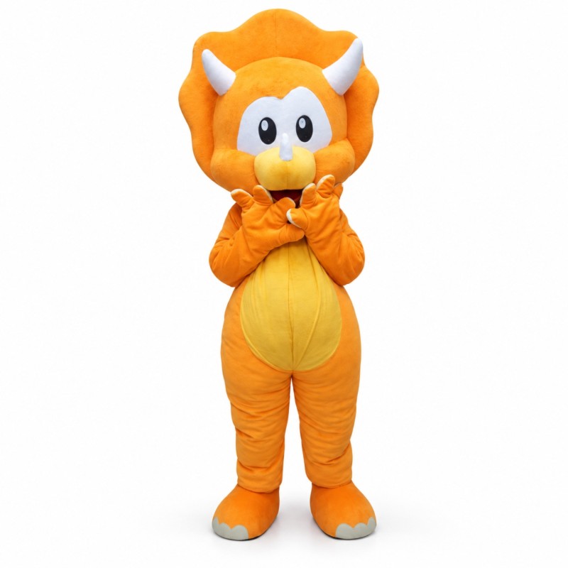 Orange Dinosaur Mascot Costume