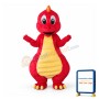 Red Dinosaur Mascot Costume