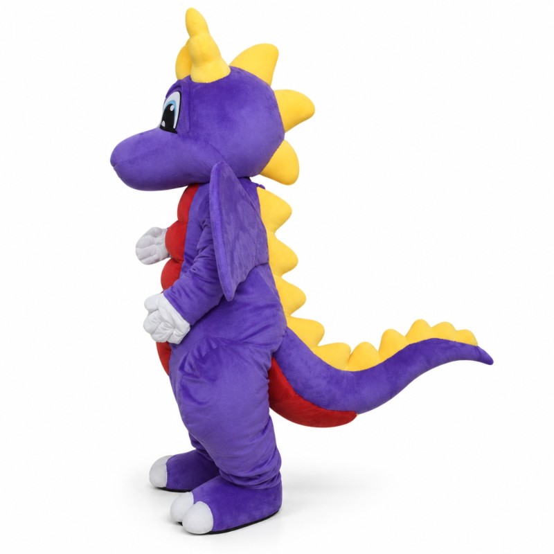 Purple Dragon Mascot Costume for Adults