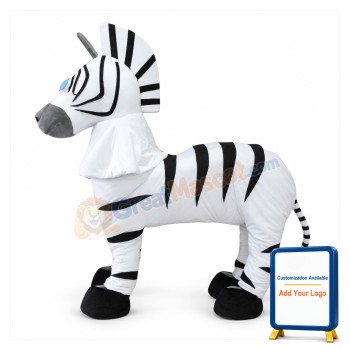 2 Person Adult Zebra Mascot Costumes