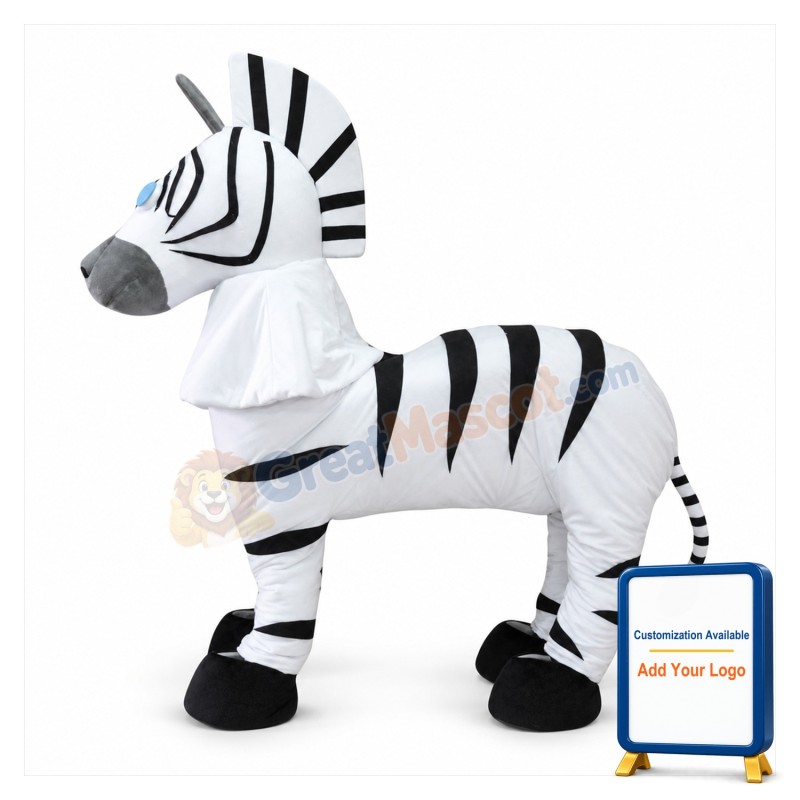 2 Person Adult Zebra Mascot Costumes