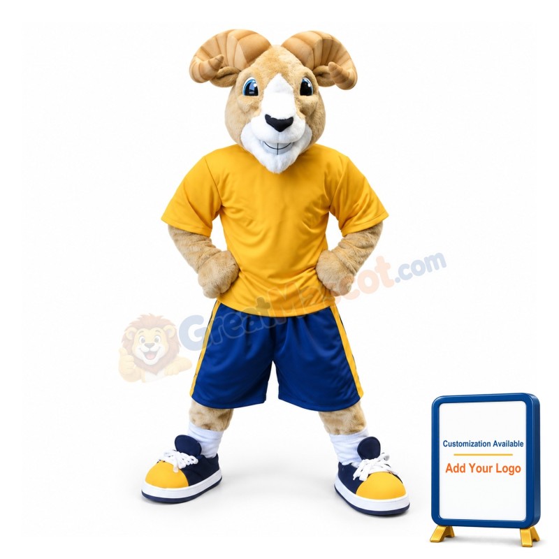 Cute Sport Ram Mascot Costume