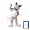 Cute Gray Cat Mascot Costume