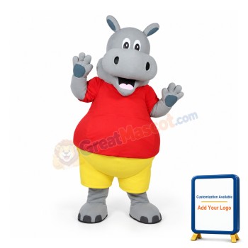 Cute Animal Hippo Mascot Costume