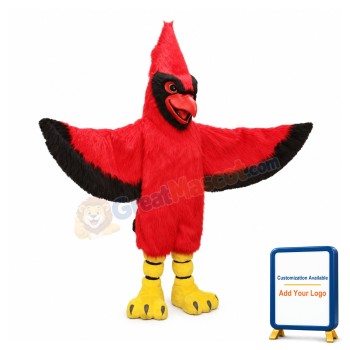 All Red Cardinal Mascot Costume