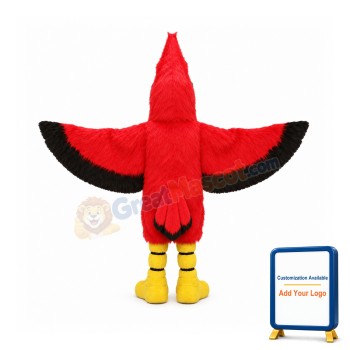 All Red Cardinal Mascot Costume
