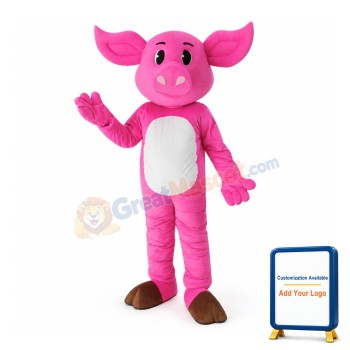 Adult Pink Pig Mascot Costume