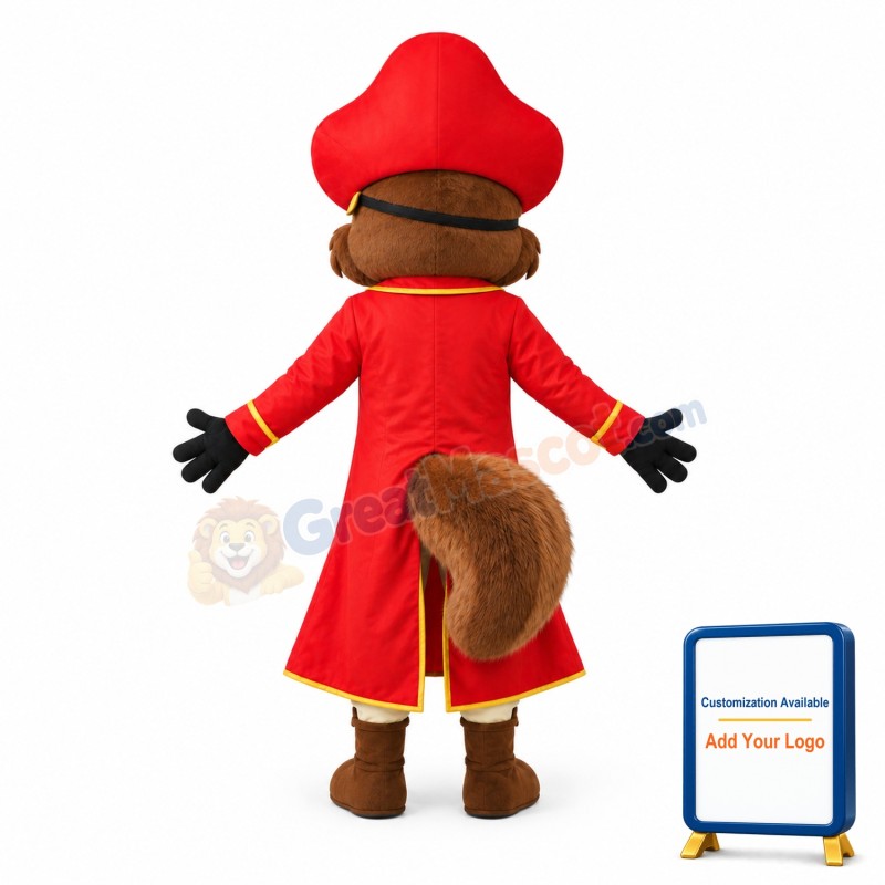 Pirate Squirrel Mascot Costume