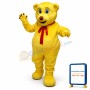 Cute Yellow Bear Mascot Costume