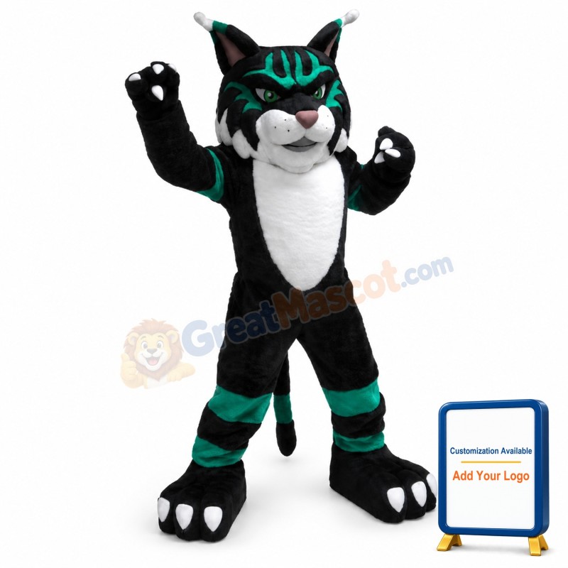 Colorful Wildcat Mascot Costume