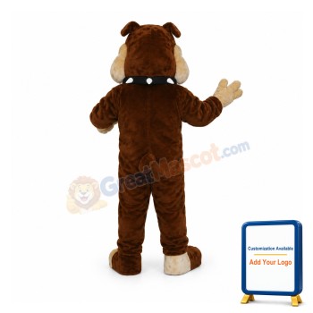 Brown Bulldog Mascot Costume