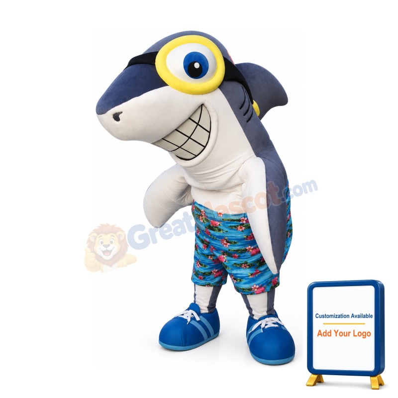 Smile Shark Mascot Costume
