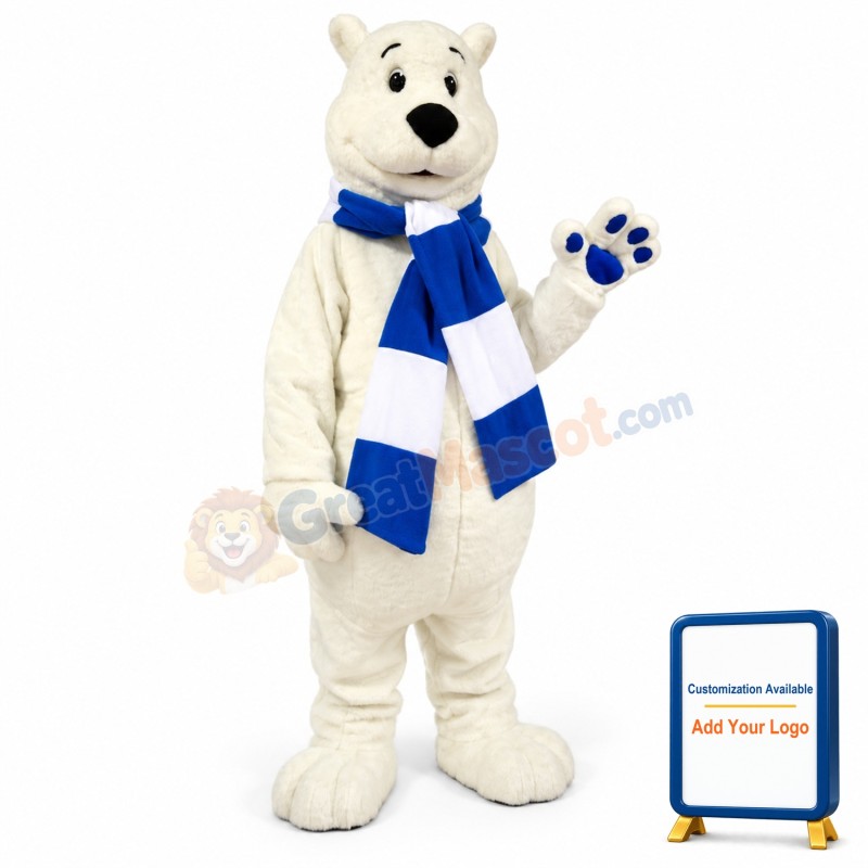 Breezy Polar Bear Mascot Costume