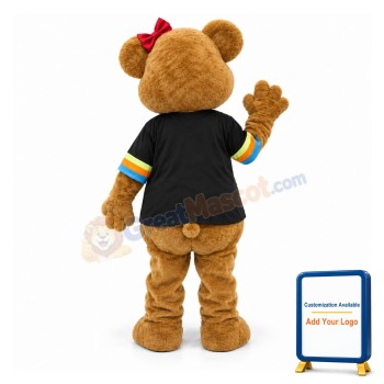 Cute Female Brown Bear Mascot Costume