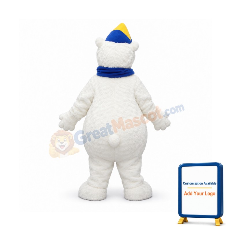 Happy Polar Bear Mascot Costume