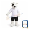 Cute White Bear Mascot Costume