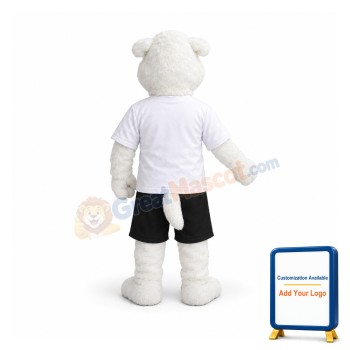 Cute White Bear Mascot Costume