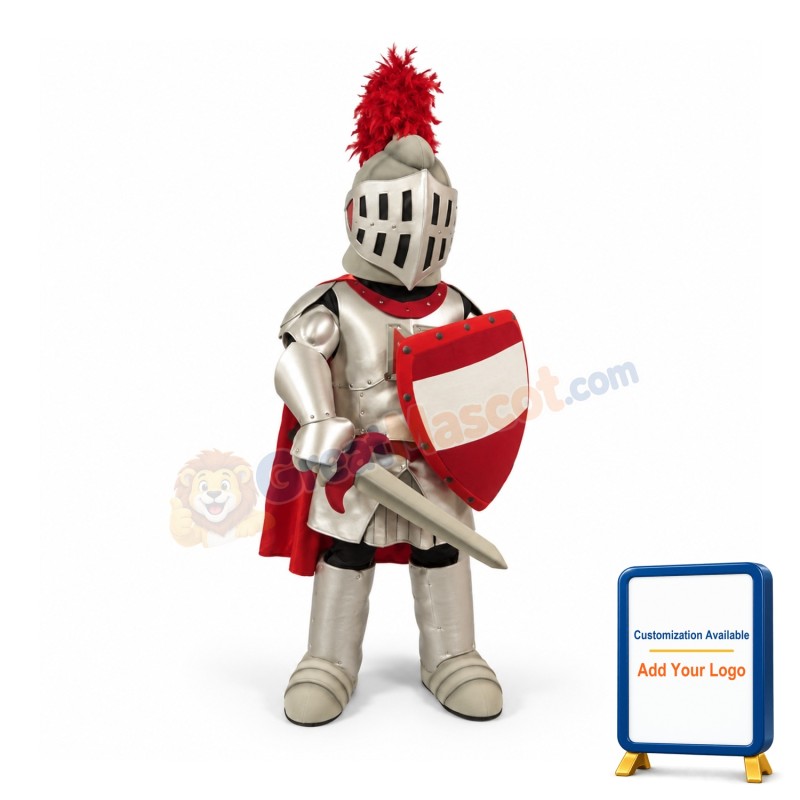 Red & Golden Knight Mascot Costume