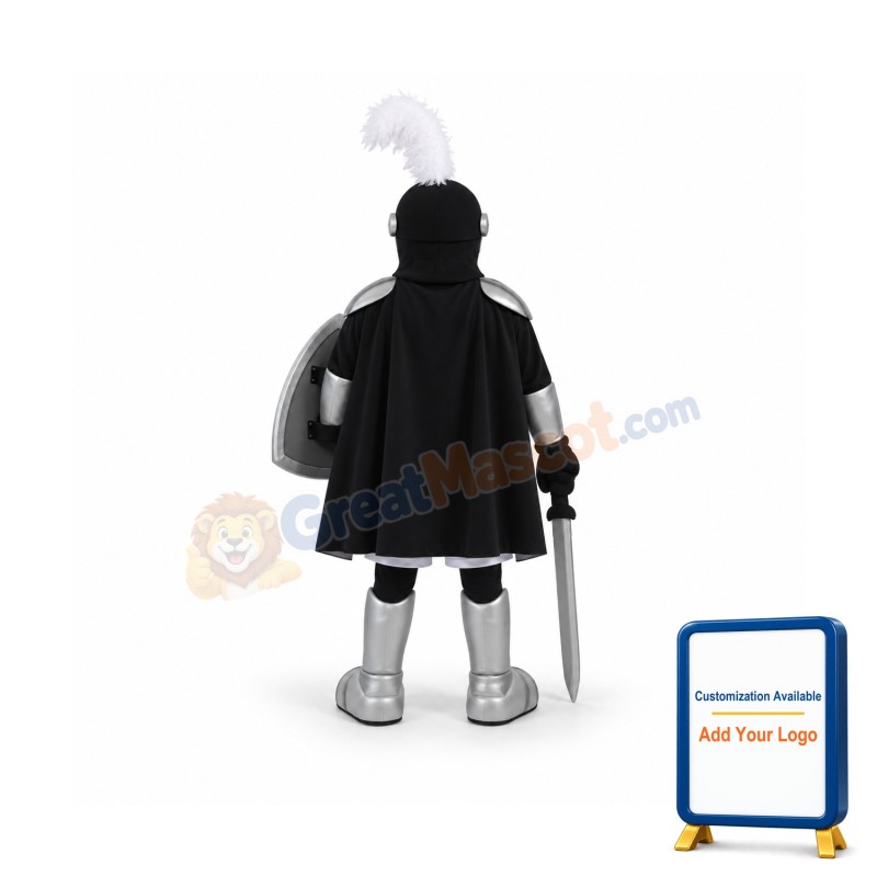 Silver Knight Mascot Costume