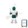 Green & Sliver Knight Mascot Costume