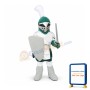 Green & Sliver Knight Mascot Costume
