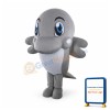 Professional Gray Dolphin Mascot Costume