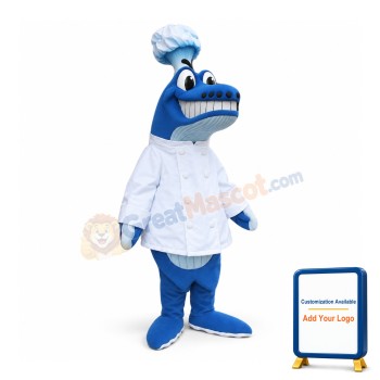 Chef Whale Mascot Costume