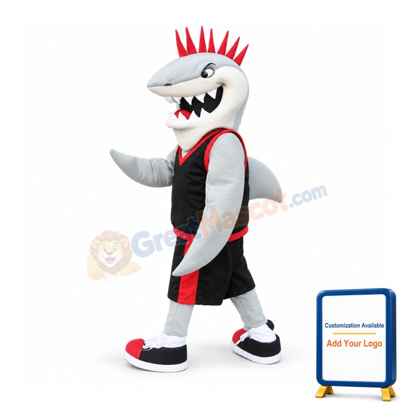 Sport White Shark Mascot Costume