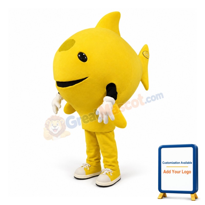 Yellow Fish Mascot Costume