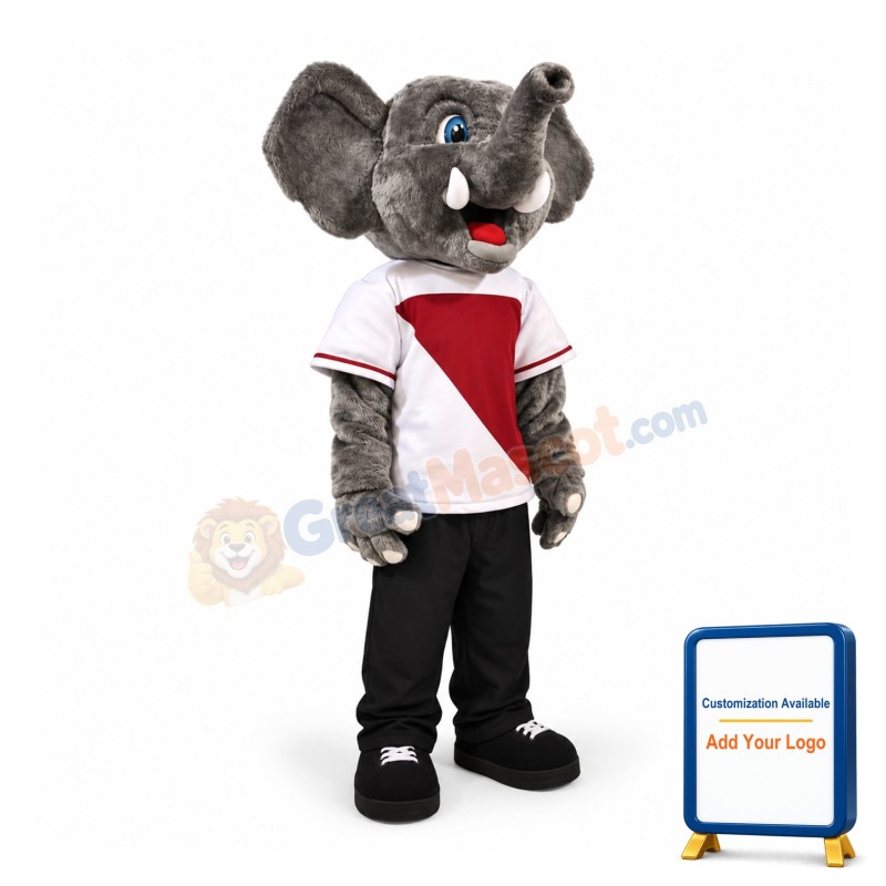 Happy Elephant Mascot Costume