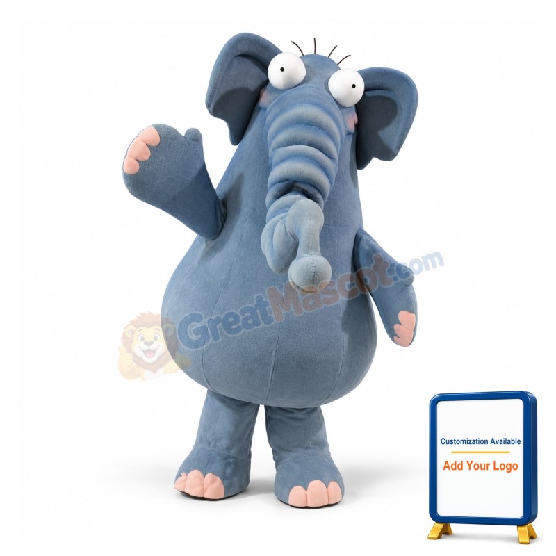 Cute Elephant Mascot Costume