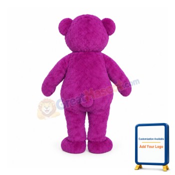 Purple Bear Mascot Costume