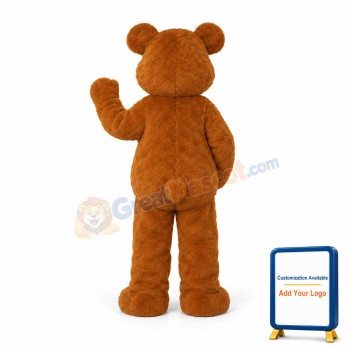 Happy Brown Bear Mascot Costume